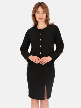 Perso Perso Kurtka przejściowa BLE241085F Czarny Regular Fit