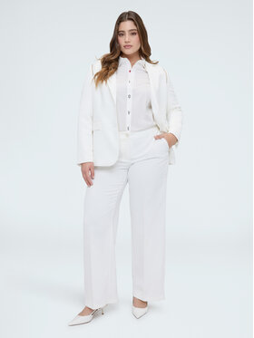 Fiorella Rubino Fiorella Rubino Spodnie materiałowe P030T005254N011 Biały Regular Fit