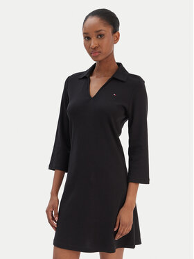 Tommy Hilfiger Tommy Hilfiger Kasdieninė suknelė Modern Cody WW0WW47868 Juoda Regular Fit