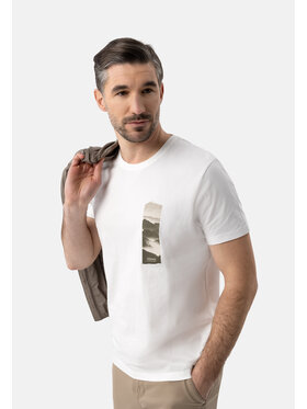 Volcano Volcano T-Shirt T-SIDE Biały Regular Fit