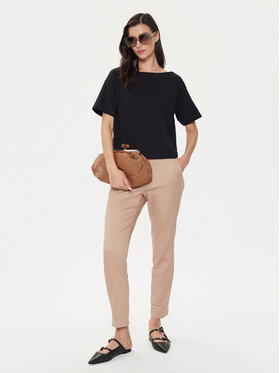 Sisley Majica 3096L400N Črna Relaxed Fit