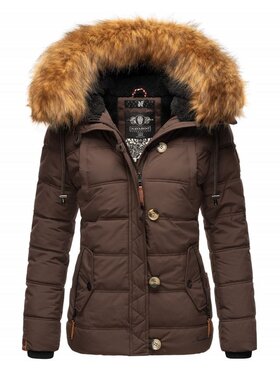 Navahoo Navahoo Kurtka zimowa Zoja Brązowy Casual Fit