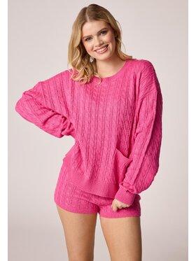 LAURELLA LAURELLA Sweter 6TU028 Różowy Regular Fit