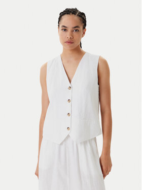 United Colors Of Benetton United Colors Of Benetton Vestă elegantă 2AGHDJ00G Alb Slim Fit