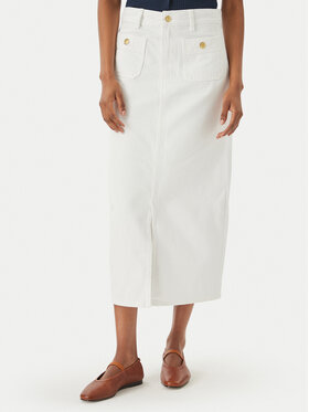 Tommy Hilfiger Tommy Hilfiger Teksaselik WW0WW48607 Valge Regular Fit