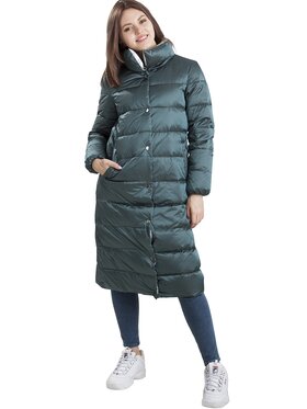 Perso Perso Kurtka damska BLH201026FX Zielony Regular Fit