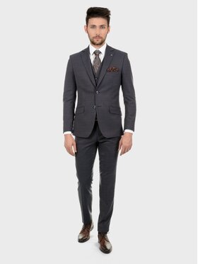 Evenemen Evenemen Garnitur Jocker Graphite Szary Slim Fit