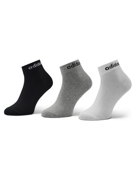 adidas adidas Κάλτσες κοντές Think Linear Ankle Socks 3 Pairs IC1306 Γκρι