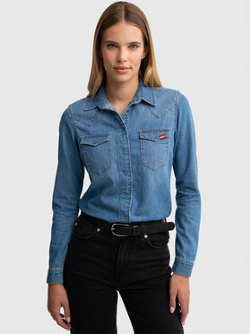 BIG STAR BIG STAR Koszula jeansowa NORRA_236 Niebieski Slim Fit
