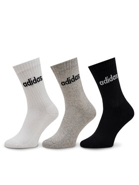 adidas adidas Дълги чорапи unisex Linear Crew Cushioned Socks 3 Pairs IC1302 Сив