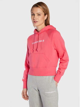 Converse Converse Pulóver Strip Wordmark 10023717-A03 Rózsaszín Regular Fit
