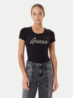 Guess Guess T-shirt W5YI16 J1314 Crna Regular Fit