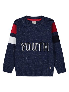 Kanz Kanz Sweter 2043427-8044 Niebieski Basic Fit