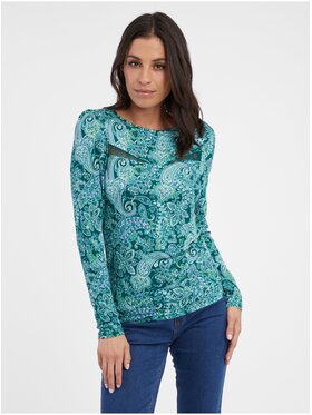 Orsay Orsay Top 108009855000__S Turkusowy Regular Fit