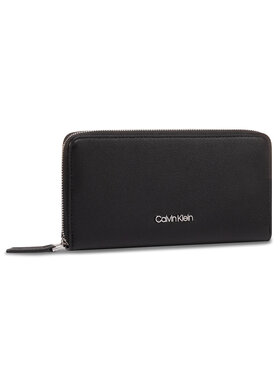 Calvin Klein Calvin Klein Duży Portfel Damski Ck Must Ziparound Wallet Lg K60K606374 Czarny