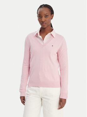 Tommy Hilfiger Tommy Hilfiger Sveter WW0WW40098 Ružová Regular Fit