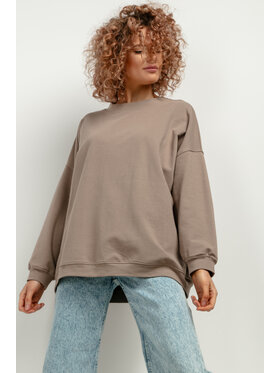 Tessita Tessita Bluza T417/6/XS-S Brązowy Oversize