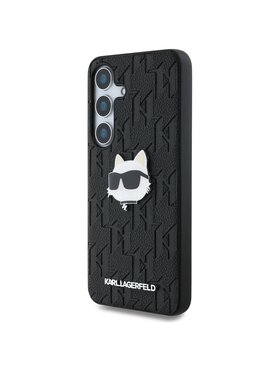 KARL LAGERFELD KARL LAGERFELD Etui na telefon Leather Monogram Pin Logo Choupette Head Czarny