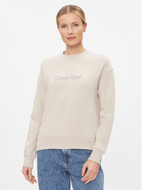 Calvin Klein Calvin Klein Mikina Satin Emroidery K20K206757 Sivá Regular Fit