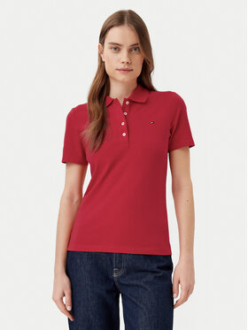 Tommy Hilfiger Tommy Hilfiger Poloshirt 1985 WW0WW43225 Rot Slim Fit