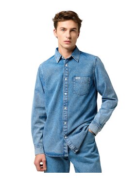 Wrangler Wrangler Koszula jeansowa 112371549 Niebieski Regular Fit