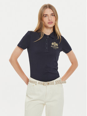 Tommy Hilfiger Tommy Hilfiger Polo särk WW0WW43609 Tumesinine Slim Fit