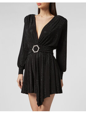 PHILIPP PLEIN PHILIPP PLEIN Sukienka wieczorowa 12063 Czarny Fitted Fit