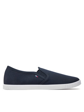 Tommy Hilfiger Tommy Hilfiger Tenisówki Canvas Slip-On Sneaker FW0FW07806 Granatowy