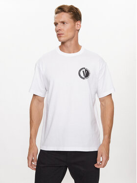 Versace Jeans Couture Versace Jeans Couture Tričko 75GAHG07 Biela Regular Fit