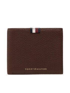 Tommy Hilfiger Tommy Hilfiger Portefeuille homme grand format Th Prem Lea Cc Flat And Coin AM0AM11270 Marron