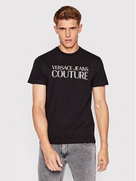 Versace Jeans Couture Versace Jeans Couture T-shirt Thick Foil 73GAHT01 Crna Regular Fit