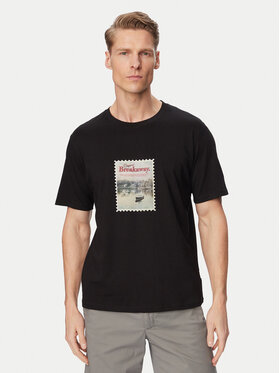 Jack & Jones Jack & Jones Тишърт Montauk Photo 12290890 Черен Regular Fit