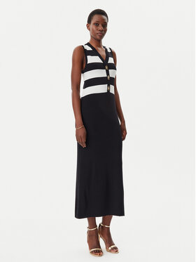 LOLA CASADEMUNT LOLA CASADEMUNT Kootud kleit LS2516001 Must Slim Fit
