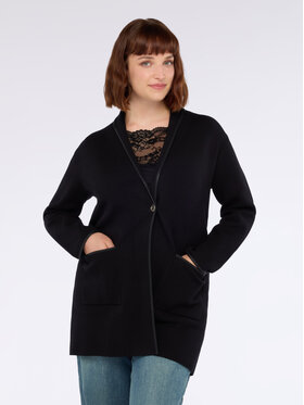 Fiorella Rubino Fiorella Rubino Kardigan M648L008022N0Z3 Czarny Regular Fit
