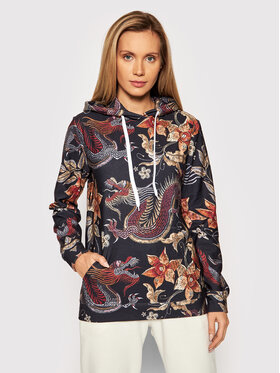 Mr. GUGU & Miss GO Mr. GUGU & Miss GO Džemperis Unisex Japan Dragon Juoda Regular Fit