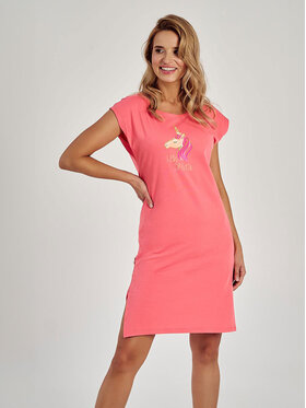 Taro Taro Koszula nocna TA3113-01 Koralowy Basic Fit