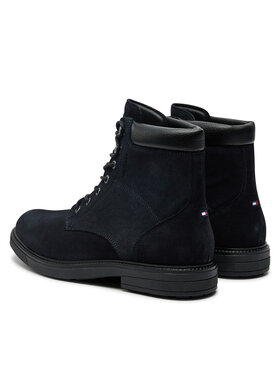 Tommy Hilfiger Zimski škornji Outdoor Suede FM0FM05193 Mornarsko Modra