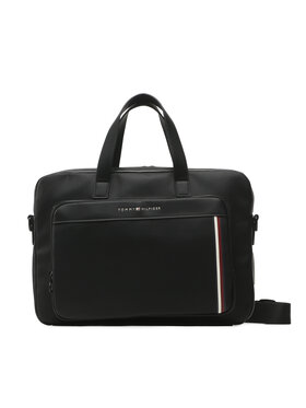 Tommy Hilfiger Tommy Hilfiger Porta PC Th Pique Pu Slim Coputer Bag AM0AM11314 Nero