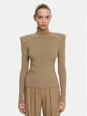 Balmain Balmain Dolčevita DF0KH000KB07 Smeđa Slim Fit