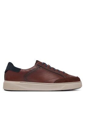 Clarks Clarks Sneakersy Code C Tie 26328042 Brązowy ciemny