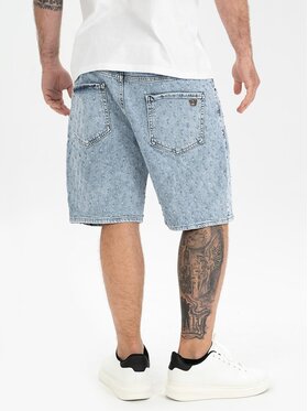 Jigga Wear Jigga Wear Szorty jeansowe Krótkie Spodenki Jeansowe Męskie Jasne Niebieskie Jigga Wear Small Outline Crown Dots M Niebieski Regular Fit