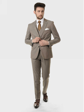 Evenemen Evenemen Garnitur CADINI Beżowy Slim Fit