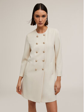 Motivi Motivi Cappotto 0063Q000563N002 Bianco Regular Fit