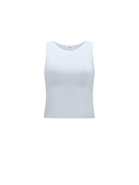 LAGOM LAGOM Top Crop Błękitny Regular Fit