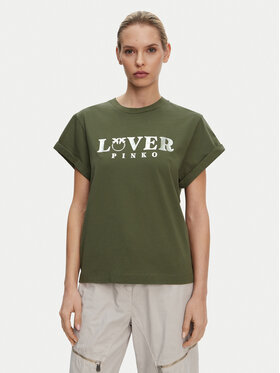 PINKO PINKO T-Shirt 104605 A2D1 V49 Zelená Regular Fit