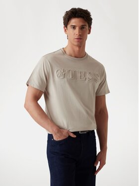Guess Guess T-Shirt 163225 Brązowy Classic Fit