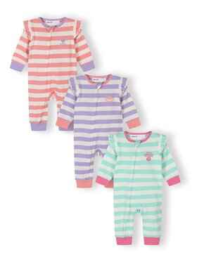 minoti minoti Komplet pajacy 28BABYRIB1 Fioletowy Regular Fit