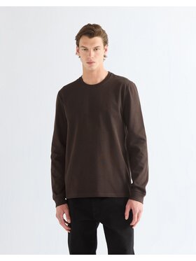 Wrangler Wrangler Longsleeve LS TEE Brązowy Regular Fit