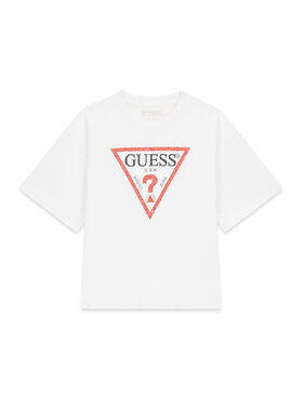 Guess Guess Tricou L6GI18 K8HM4 Alb Relaxed Fit
