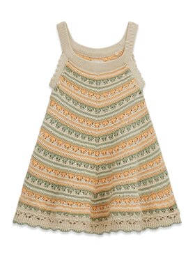 Guess Kids Guess Kids Sukienka 176475 Beżowy Classic Fit
